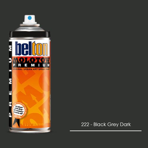 222 - Black Grey Dark aerosol spray paint